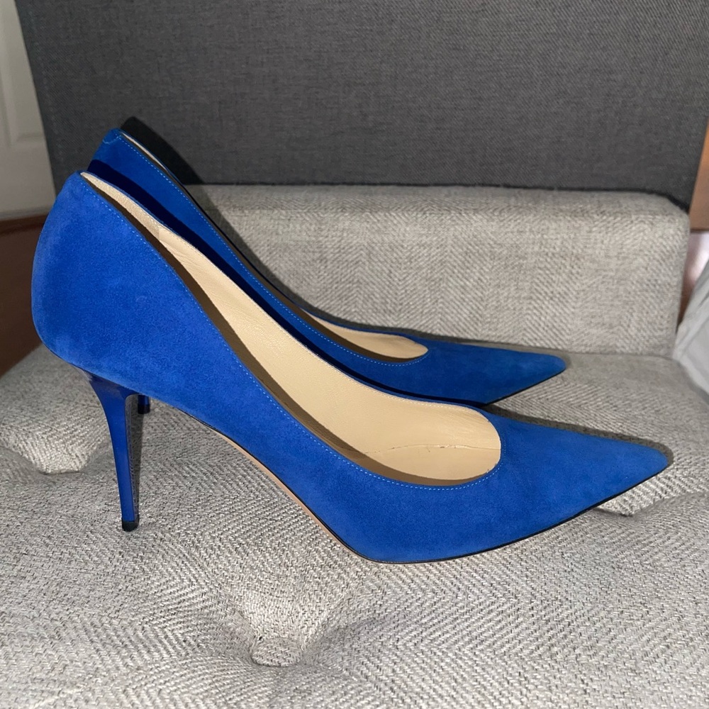 JIMMY CHOO Blue Suede Women’s Pump Size 40.5 (US 10.5)
